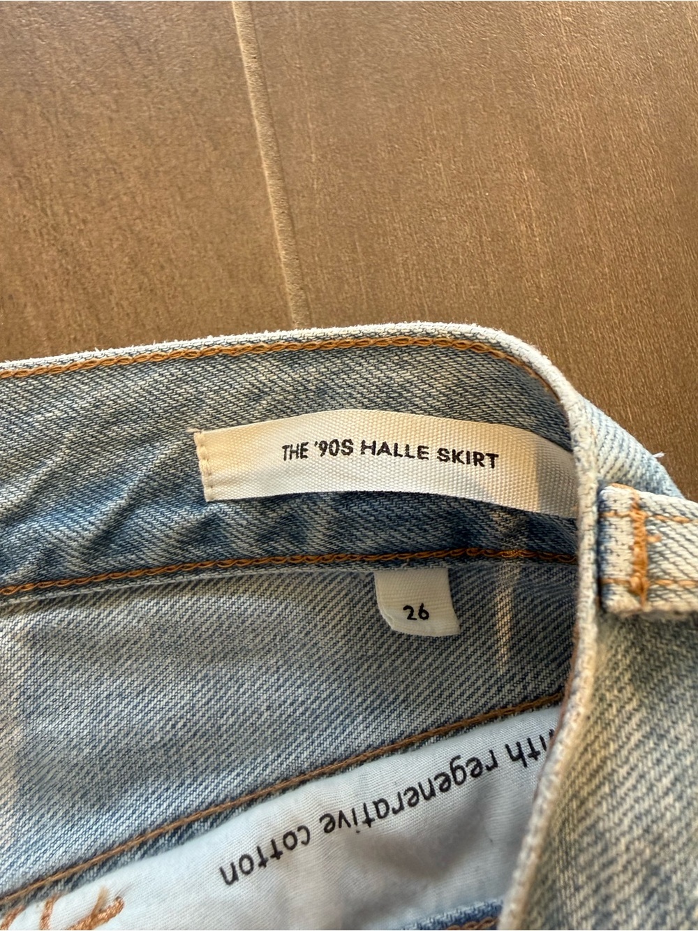 Denim Forum The '90s Halle Denim Skirt size 26 aritzia - Picture 6 of 6